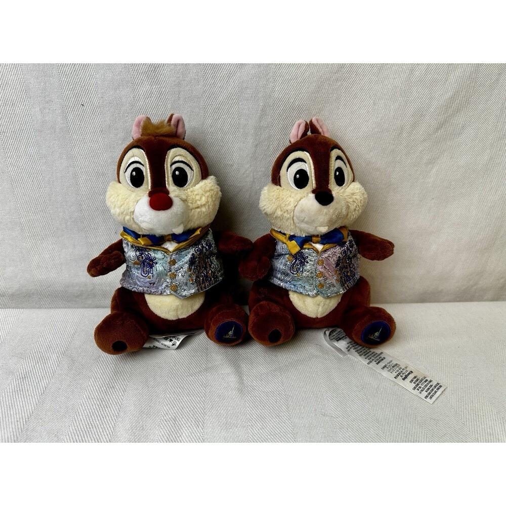 Disney 50th Anniversary Commemorative Chip 'n Dale Plush Figures